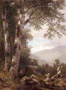 Asher Brown Durand Landscape with Birches oil painting reproduction